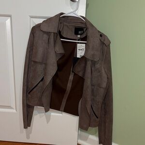 Kut from the Kloth Women's Taupe Leather Jacket